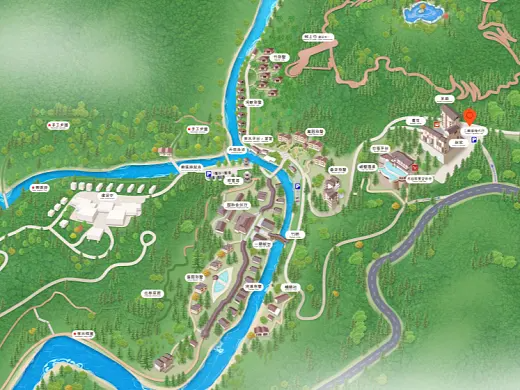 公主岭结合景区手绘地图智慧导览和720全景技术，可以让景区更加“动”起来，为游客提供更加身临其境的导览体验。